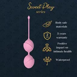 Вагінальні кульки Erospace Sweet Play A11, 19.6 см, рожевий - мініатюра 2