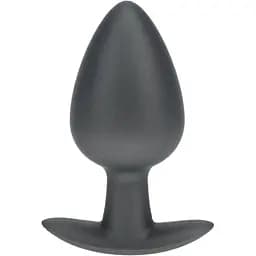 Анальная пробка Ouch! Smooth Anal Plug Metallic L 8.9 см (серый)