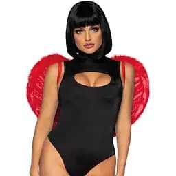 Еротичний костюм Leg Avenue Marabou feather devil wings Red One size