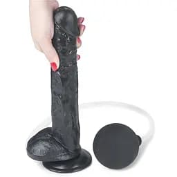 Фалоімітатор LoveToy Squirting 11'' 28 см чорний - мініатюра 4