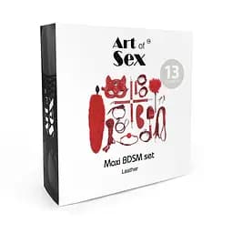 Набір Art of Sex - Maxi BDSM Set Leather, 13 предметів, натуральна шкіра, Чорний Art of Sex SO7139 95173 - мініатюра 3