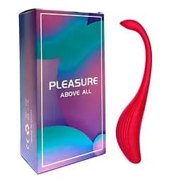 Смарт-вибро яйцо Love Spouse силиконовое с аккумулятором для женщин 175 мм красное