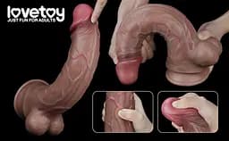 Фалоімітатор з присоскою LoveToy Nature Cock 29.5 см тілесний - мініатюра 19