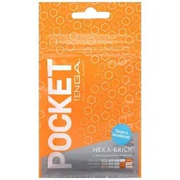 Карманный мастурбатор Tenga Pocket Hexa-Brick, геометрическая стимуляция в вашем кармане