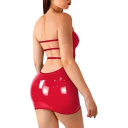 Сексуальна вінілова сукня Art of Sex Jaklin колір червоний XS-М