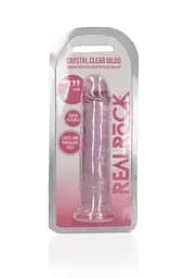 Фалоімітатор RealRock Crystal Clear Realistic Dildo 7'' 20 см różowy - мініатюра 2