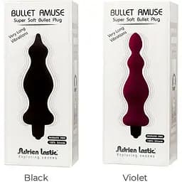 Анальна пробка з вібрацією Adrien Lastic Bullet Amuse Black діаметр 3.9 см - мініатюра 6