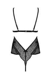 Боді Passion Amberly Body 4XL/5black асиметричний крій мереживний ліф золота нитка 4XL/5XL - мініатюра 4
