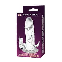 Насадка на пеніс Baile Brave Man 12.5 см (прозорий) - мініатюра 11