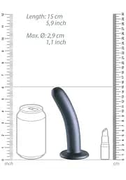Фалоімітатор Ouch! Smooth G-Spot Dildo 6'' 15 см (сірий) - мініатюра 17