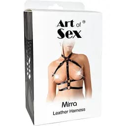 Портупея жіноча Art of Sex - Mirra, натуральна шкіра, розмір XS-2XL, колір чорний - мініатюра 4