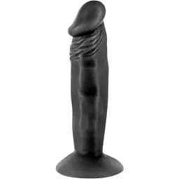 Фалоімітатор із присоскою Real Body - Real Zack Black, TPE, діаметр 3,7 см