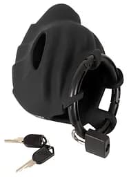 Чоловічий пояс вірності Black Velvets Cock Ball Cage 10 см чорний - мініатюра 6
