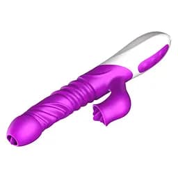 Вібратор Silicone Vibrator, USB, 10 Function &Thrusting Function, Heating - мініатюра 7