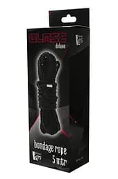 Мотузка для бандажаBlaze Deluxe Bondage Rope 5m Black, Чорний - мініатюра 3