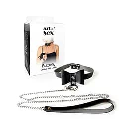 Чокер с поводком Art of Sex - Butterfly черный Art of Sex SX2343 100694