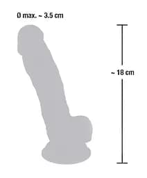 Фалоімітатор Medical Silicone Dildo 18 см тілесний - мініатюра 6