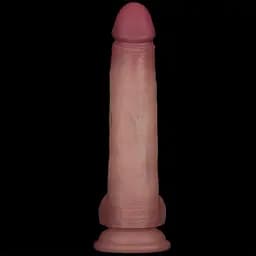 Фалоімітатор - Sliding Skin Pro II Dual Layer Silicone Dong 8.5" Flesh - мініатюра 5