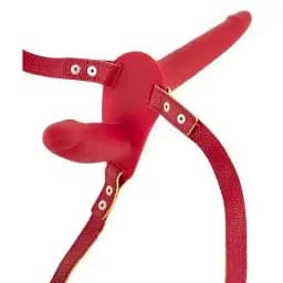 Подвійний страпон Fetish Tentation Strap-On with Double Dildo Red