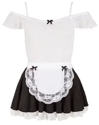 Костюм покоївки Cottelli Collection Costumes Maid's L чорний-білий - мініатюра 4