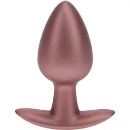 Анальная пробка Ouch! Smooth Anal Plug Metallic M 7.9 см (розовое золото)