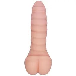 Насадка на пеніс з вібрацією Pretty Love Crazy Bull Stronger Man 22 см тілесний