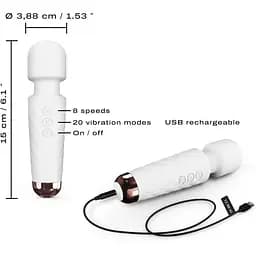 Мінівібромасажер Dorcel Wand Mini Wanderful White - мініатюра 2