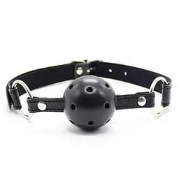 Кляп "Mouth Ball" для BDSM игры Черный K0452-2