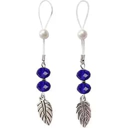 Сексуальні прикраси для сосків Art of Sex Nipple Jewelry Leaf із листочком, колір синій