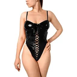 Лакированное боди Art of Sex - Josephine черное M