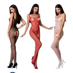 Бодістокінг Passion BS071 комбінезон на бретелях S/M/L black - мініатюра 5
