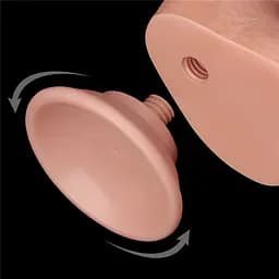 Фалоімітатор Sliding-Skin Dual Layer Dong 8.5'' 22 см тілесний - мініатюра 13