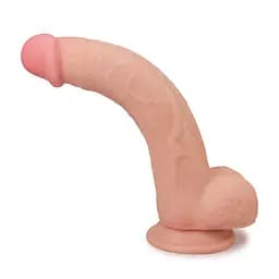 Фалоімітатор Lovetoy Sliding-Skin Dual Layer Dong 9 24 см тілесний - мініатюра 6