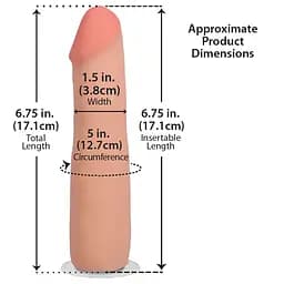 Фалоімітатор Doc Johnson The Realistic Cock ULTRASKYN 7 Inch, тілесний - мініатюра 5