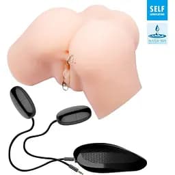 Мастурбатор з подвійною вібрацією і двома входами Crazy Bull-Samantha Dual Vagina and Anal, BM - 00900T71ZK, Телесный - мініатюра 2