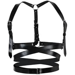 Кожаная портупея Art of Sex - Melani Leather harness, Черная, XS-M