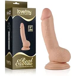 Фаллоимитатор LoveToy 7" Real Extreme 18 см телесный