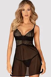 Комплект Obsessive Chemeris babydoll (Чорний, XS/S) Obsessive 101316 96927