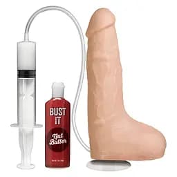 Фалоімітатор Doc Johnson The Realistic Cock ULTRASKYN Squirting 9,5 Inch Vanilla