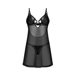 Комплект білизни Obsessive Alliane L/XL (чорний) - мініатюра 5