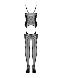 Бодістокінг Obsessive Bodystocking G314 імітація корсета та корсетного шнурівки S/M/L - мініатюра 6