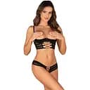 Комплект еротичної білизни Obsessive Roxelia M/L чорний