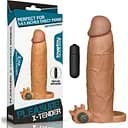 Насадка на пенис Lovetoy Pleasure X-Tender Series Add 3quot; 20 см (коричневый)