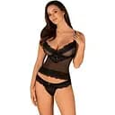 Комплект белья Obsessive Ivannes S/M черный