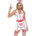 Эротический костюм Leg Avenue Vinyl ER Hottie XS белый