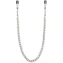 Тонкие зажимы для сосков с цепочкой Feral Feelings - Chain Thin nipple clamps, серебро/черный