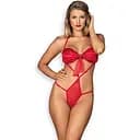 Боди Obsessive Giftella L/XL красный