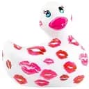 Вібратор Big Teaze Toys I Rub My Duckie 2.0 7.6 см білий з рожевим