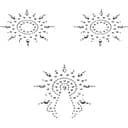 Пэстис из кристаллов Petits Joujoux Gloria set of 3 Silver украшение на грудь и вульву One size