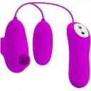 Вібратор з вакуумним стимулятором клітора Pretty Love Suction Vibro Bullets рожевий